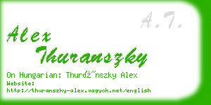 alex thuranszky business card